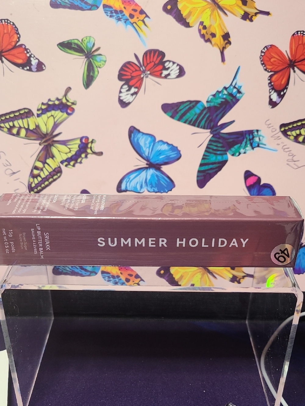 Summer Holiday Lip Butter Balm - Mauve Packaging Brown Sugar